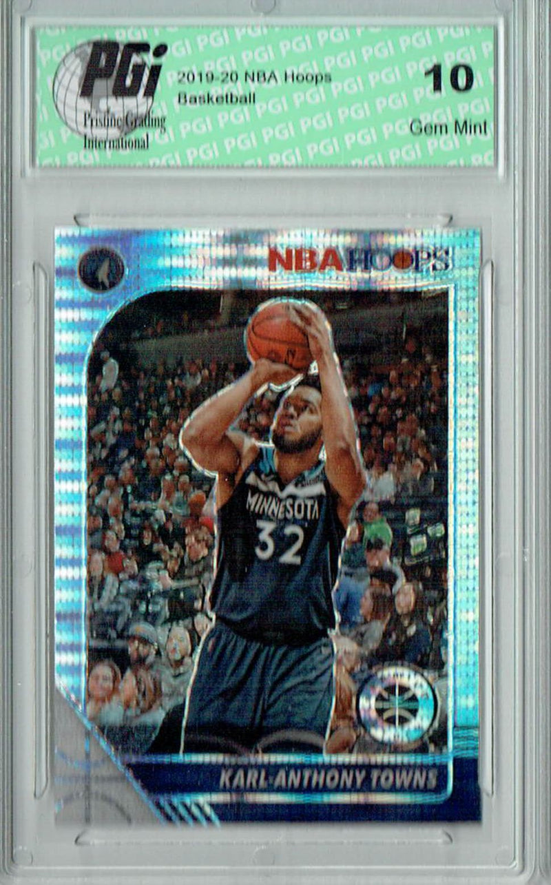 Karl-Anthony Towns 2019 NBA Hoops #111 Pulsar Premium Stock Card PGI 10