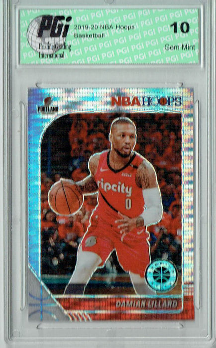 Damian Lillard 2019 NBA Hoops #157 Pulsar Premium Stock Card PGI 10