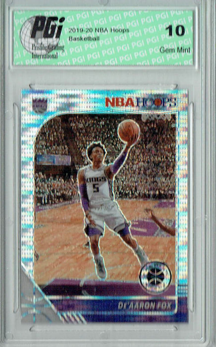 De'Aaron Fox 2019 NBA Hoops #165 Pulsar Premium Stock Card PGI 10