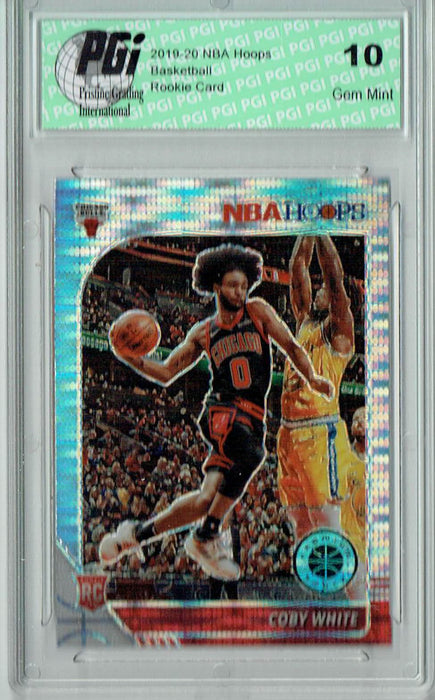 Coby White 2019 NBA Hoops #204 Pulsar Premium Stock Rookie Card PGI 10