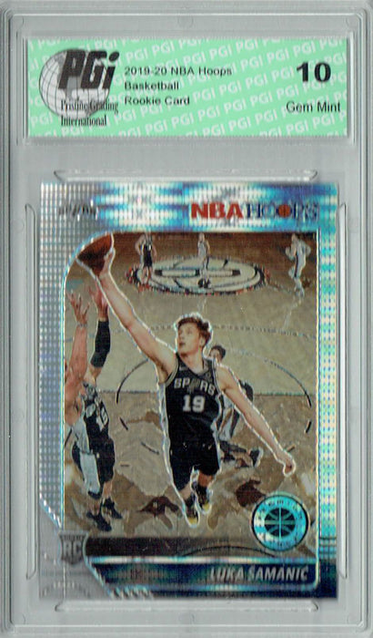 Luka Samanic 2019 NBA Hoops #216 Pulsar Premium Stock Rookie Card PGI 10