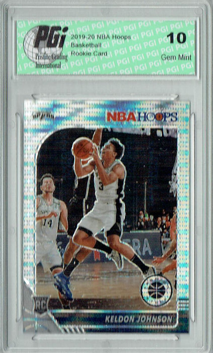 Keldon Johnson 2019 NBA Hoops #224 Pulsar Premium Stock Rookie Card PGI 10