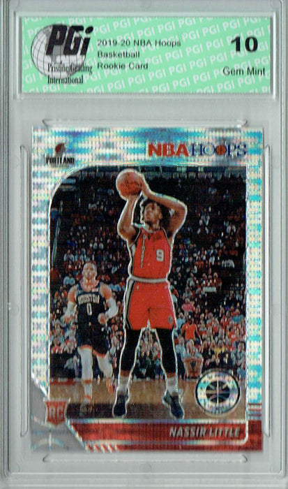 Nassir Little 2019 NBA Hoops #220 Pulsar Premium Stock Rookie Card PGI 10