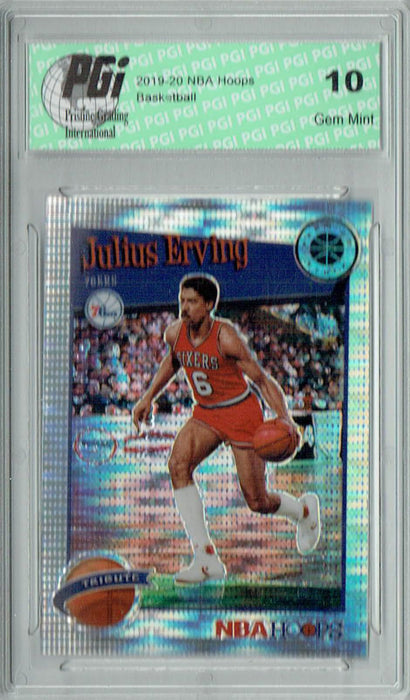 Julius Erving 2019 NBA Hoops #293 Pulsar Premium Stock Card PGI 10