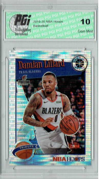 Damian Lillard 2019 NBA Hoops #291 Pulsar Premium Stock Card PGI 10