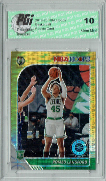 Romeo Langford 2019 NBA Hoops #211 Pulsar Premium Gold Prizm Rookie Card PGI 10