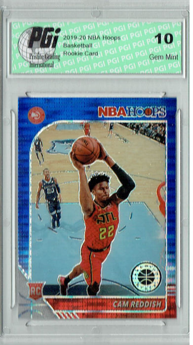 Cam Reddish 2019 NBA Hoops #207 Pulsar Premium Blue Prizm Rookie Card PGI 10