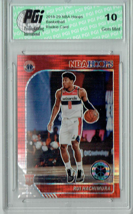 Rui Hachimura 2019 NBA Hoops #300 Pulsar Premium Green Prizm Rookie Card PGI 10