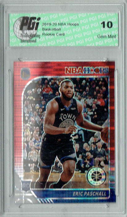 Eric Paschall 2019 NBA Hoops #230 Pulsar Premium Red Prizm Rookie Card PGI 10