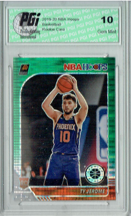 Ty Jerome 2019 NBA Hoops #219 Pulsar Premium Green Prizm Rookie Card PGI 10