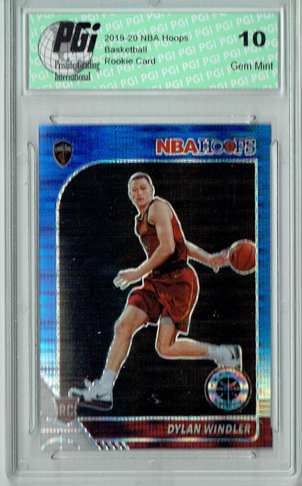 Dylan Windler 2019 NBA Hoops #221 Pulsar Premium Blue Prizm Rookie Card PGI 10