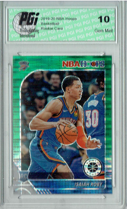 Isiah Roby 2019 NBA Hoops #234 Pulsar Premium Green Prizm Rookie Card PGI 10