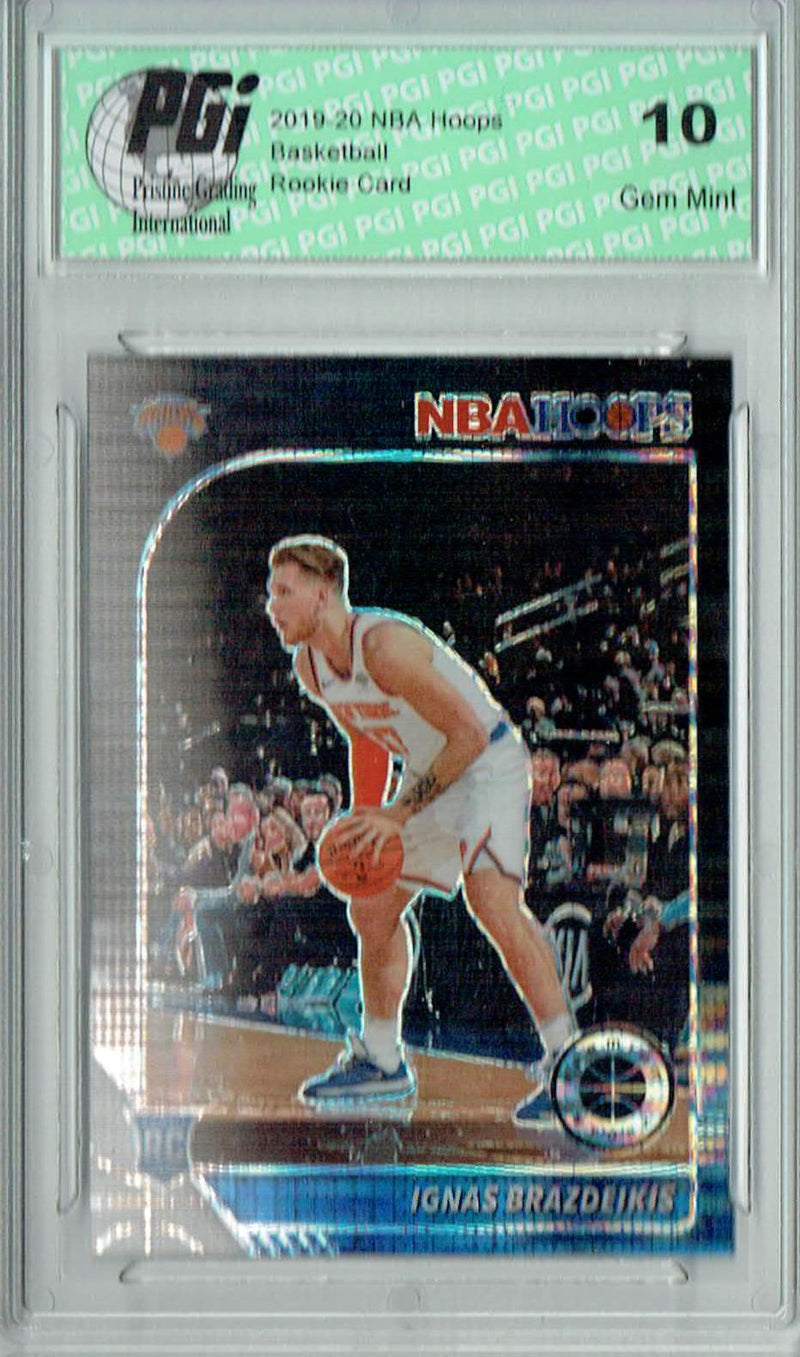Ignas Brazdeikis 2019 NBA Hoops #235 Pulsar Prem. Black Prizm Rookie Card PGI 10