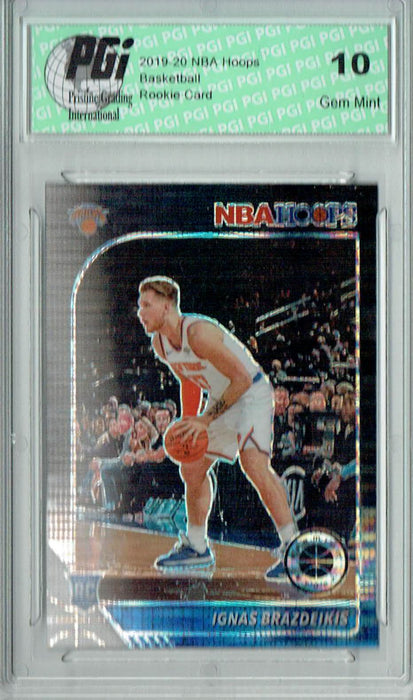 Ignas Brazdeikis 2019 NBA Hoops #235 Pulsar Prem. Black Prizm Rookie Card PGI 10