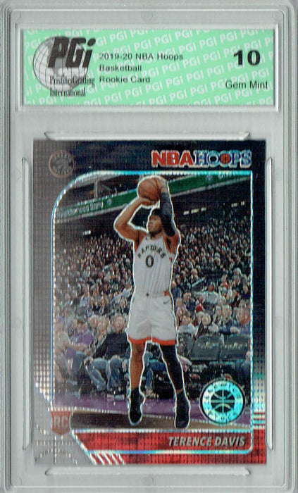 Terence Davis 2019 NBA Hoops #257 Pulsar Premium Black Prizm Rookie Card PGI 10