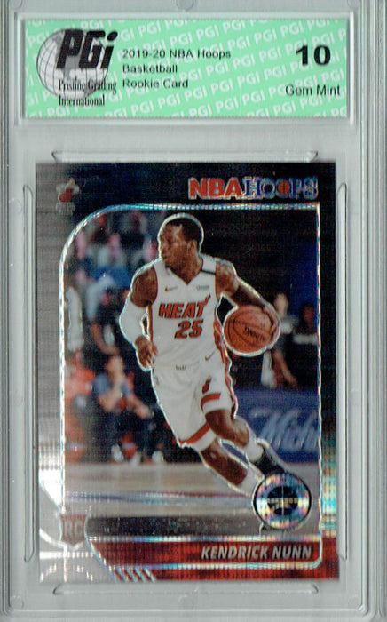 Kendrick Nunn 2019 NBA Hoops #250 Pulsar Premium Black Prizm Rookie Card PGI 10