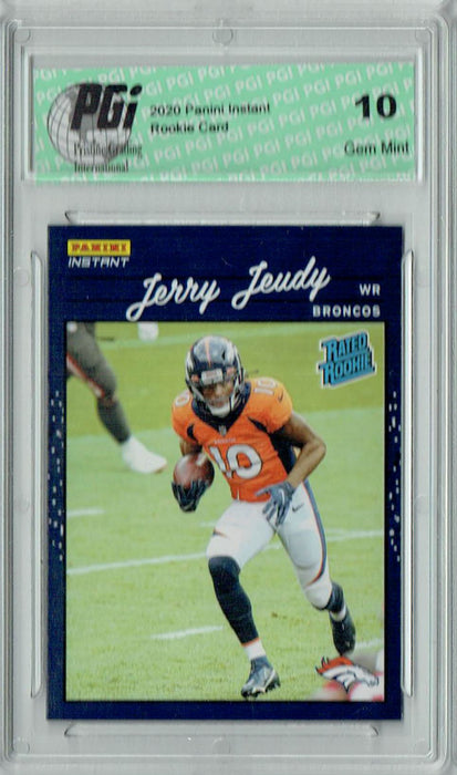 Jerry Jeudy 2020 Panini Instant #6 Retro Rated Rookie Card 1/2044 PGI 10