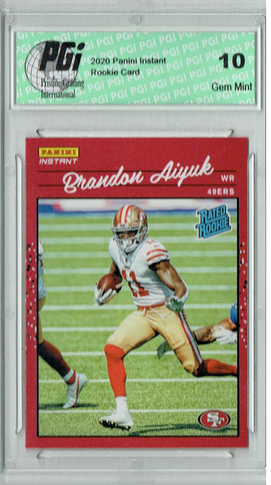 Brandon Aiyuk 2020 Panini Instant #11 Retro Rated Rookie Card 1/2044 PGI 10