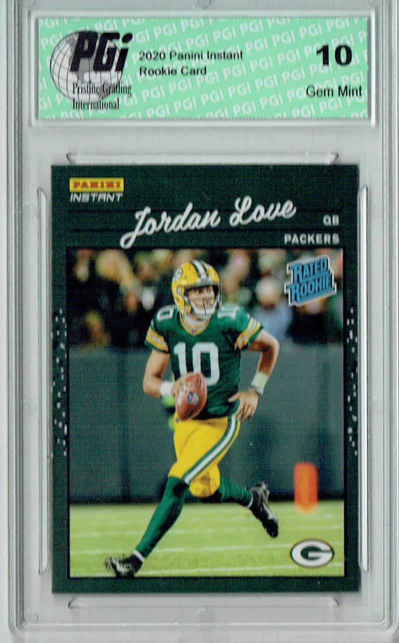 Jordan Love 2020 Panini Instant #10 Retro Rated Rookie Card 1/2044 PGI 10