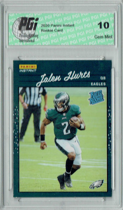 Jalen Hurts 2020 Panini Instant #22 Retro Rated Rookie Card 1/2044 PGI 10