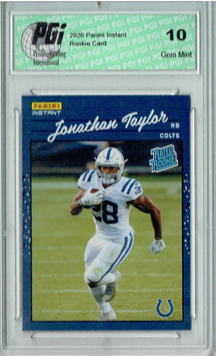 Jonathan Taylor 2020 Panini Instant #16 Retro Rated Rookie Card 1/2044 PGI 10