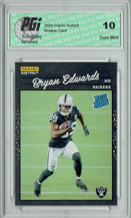 Bryan Edwards 2020 Panini Instant #30 Retro Rated Rookie Card 1/2044 PGI 10