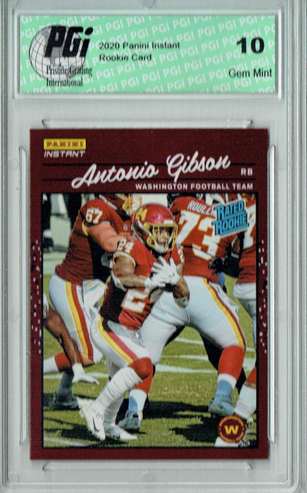 Antonio Gibson 2020 Panini Instant #27 Retro Rated Rookie Card 1/2044 PGI 10