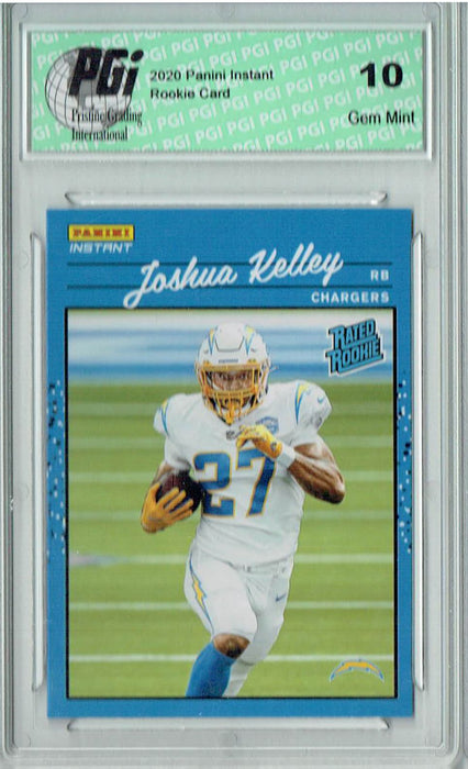 Joshua Kelley 2020 Panini Instant #34 Rated Rookie Retro 1/2044 Rookie Card PGI 10