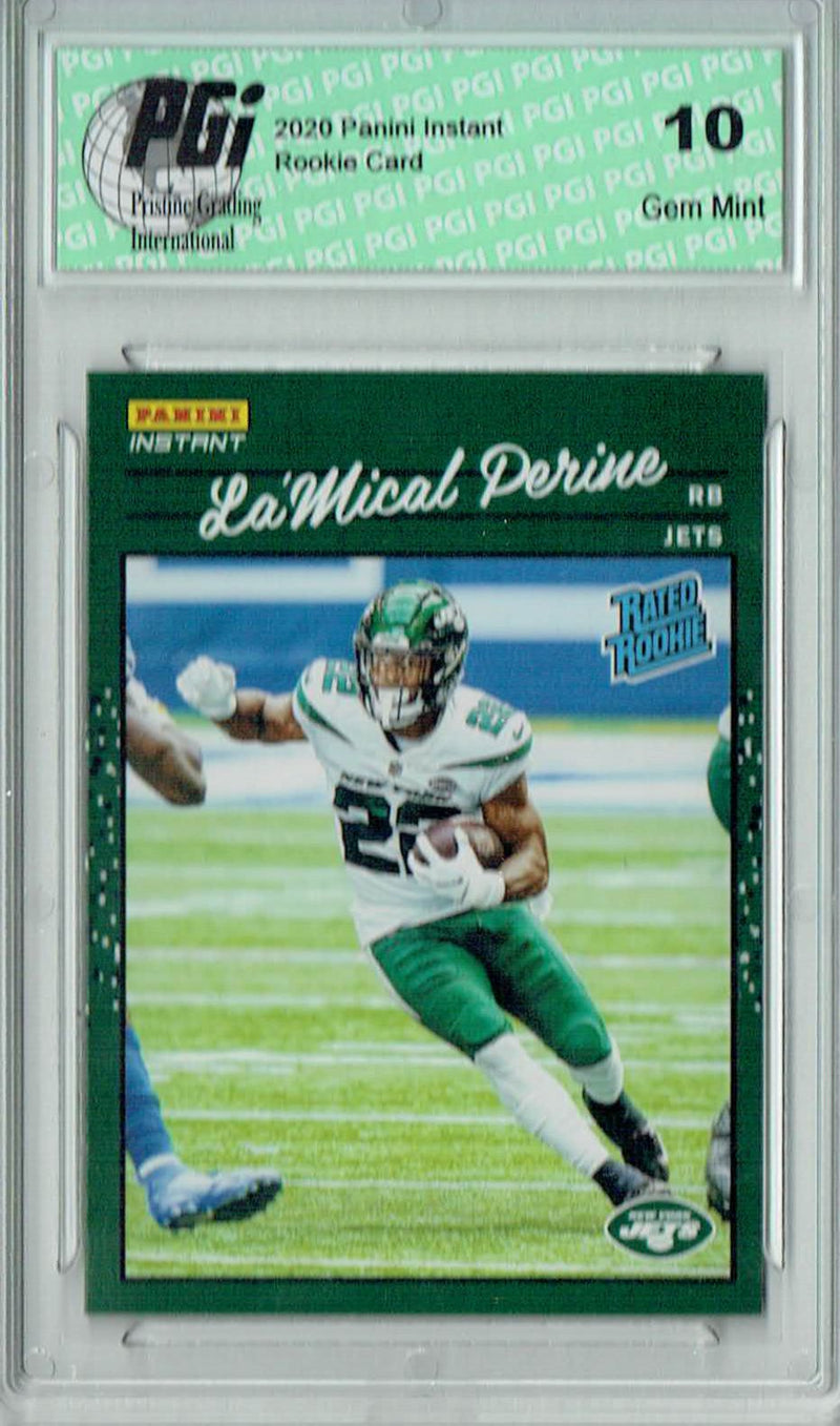 La'Mical Perine 2020 Panini Instant #35 Retro Rated Rookie Card 1/2044 PGI 10