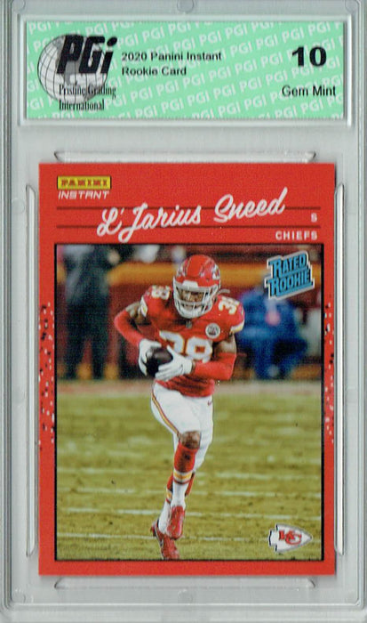 L'Jarius Sneed 2020 Panini Instant #44 Retro Rated Rookie Card 1/2044 PGI 10