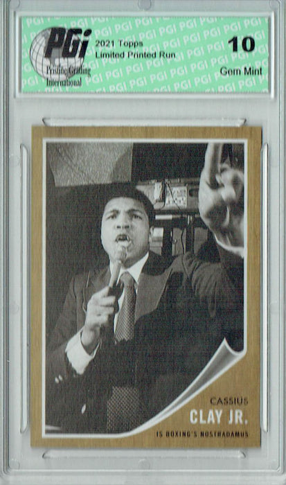 Muhammad Ali 2021 Topps #3 The People's Champ 2,241 Made Rare Card PGI 10