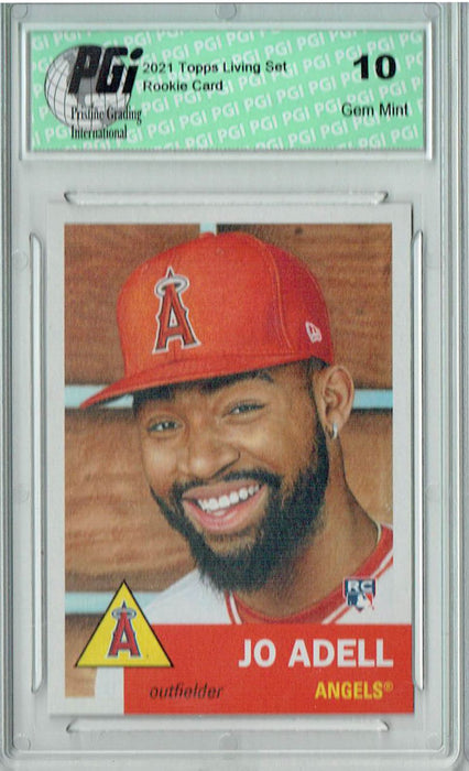 Jo Adell 2021 Topps Living Set #386 Just 5,513 Mae Rookie Card PGI 10