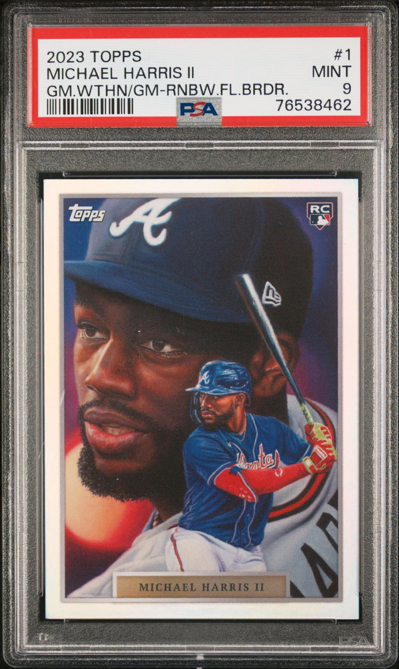 Michael Harris PSA 9 II 2023 Topps Game Within the Game #1 Rookie Card Rainbow