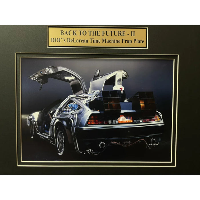 "Back to the Future 2" Delorean Time Machine 2015 Movie Car License Plate Framed Memorabilia