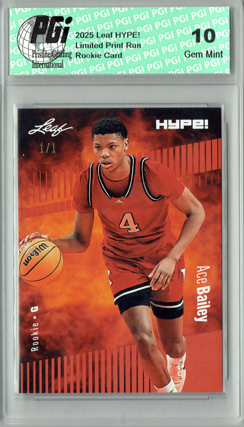 Ace Bailey 2025 Leaf HYPE! #178 Masterpiece 1 of 1 Rookie Card PGI 10