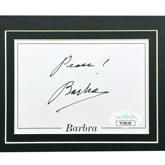 Barbra Streisand Signed Cut Framed JSA COA The Way We Were Singer Autograph