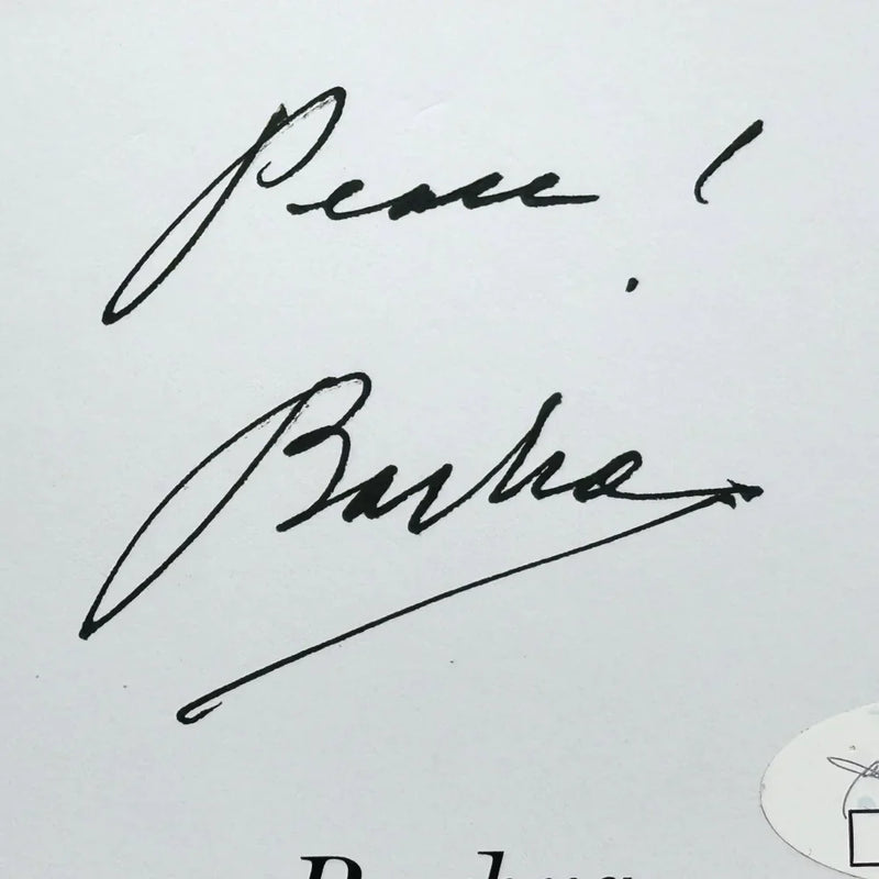Barbra Streisand Signed Cut Framed JSA COA The Way We Were Singer Autograph