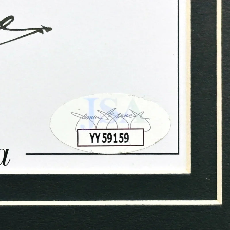 Barbra Streisand Signed Cut Framed JSA COA The Way We Were Singer Autograph