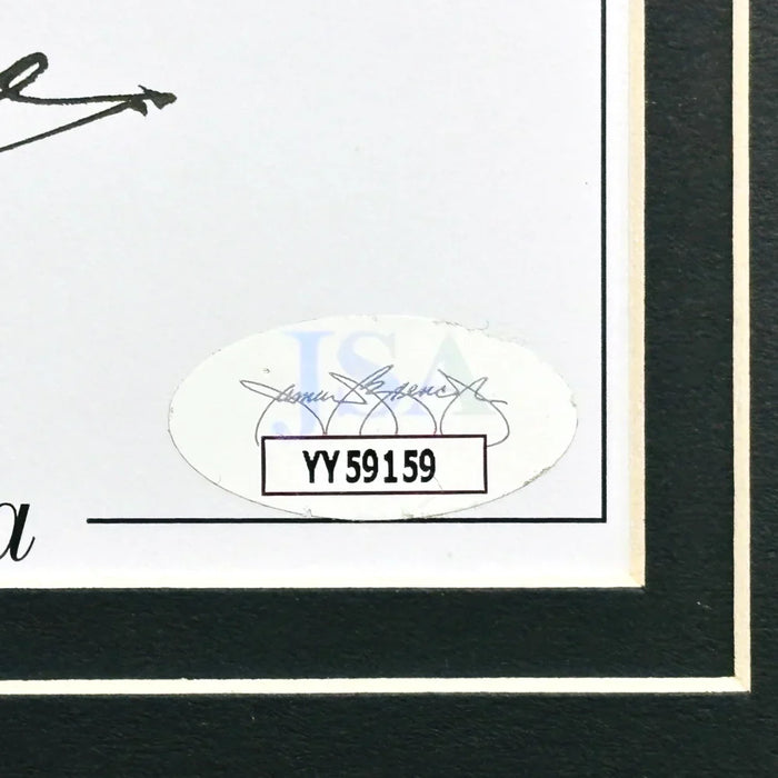 Barbra Streisand Signed Cut Framed JSA COA The Way We Were Singer Autograph