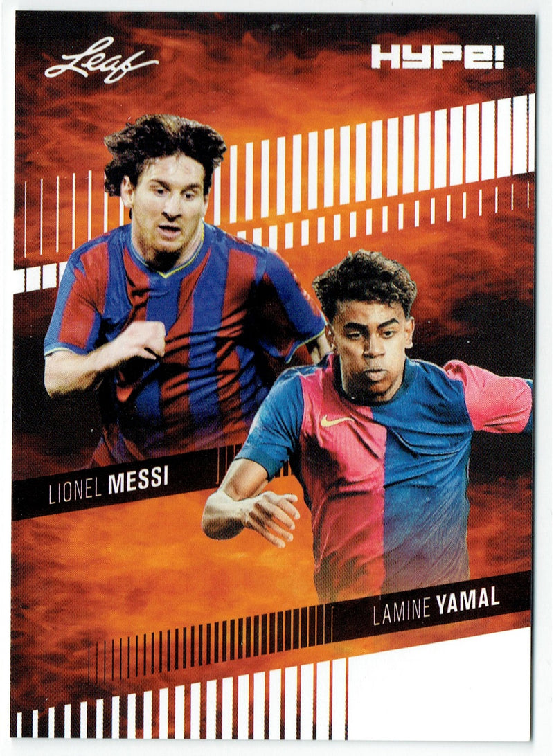 Mint Lionel Messi/Lamine Yamal 2024 Leaf HYPE! #LH175 Only 5000 Made Rookie Card