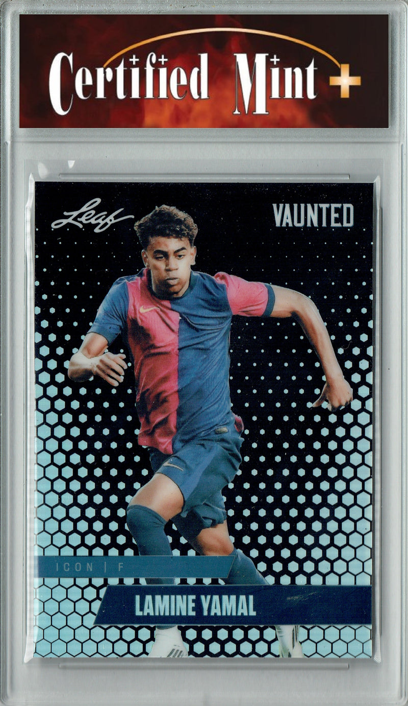 Certified Mint+ Lamine Yamal 2025 Leaf Vaunted Metal #VM-03 Black 7 Made Rare Card Barcelona