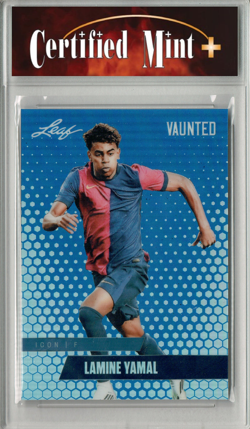 Certified Mint+ Lamine Yamal 2025 Leaf Vaunted Metal #VM-03 Blue 20 Made Rare Card Barcelona