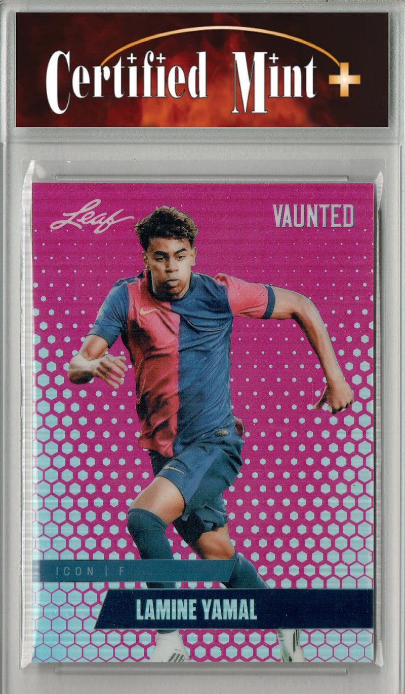 Certified Mint+ Lamine Yamal 2025 Leaf Vaunted Metal #VM-03 Pink 10 Made Rare Card Barcelona