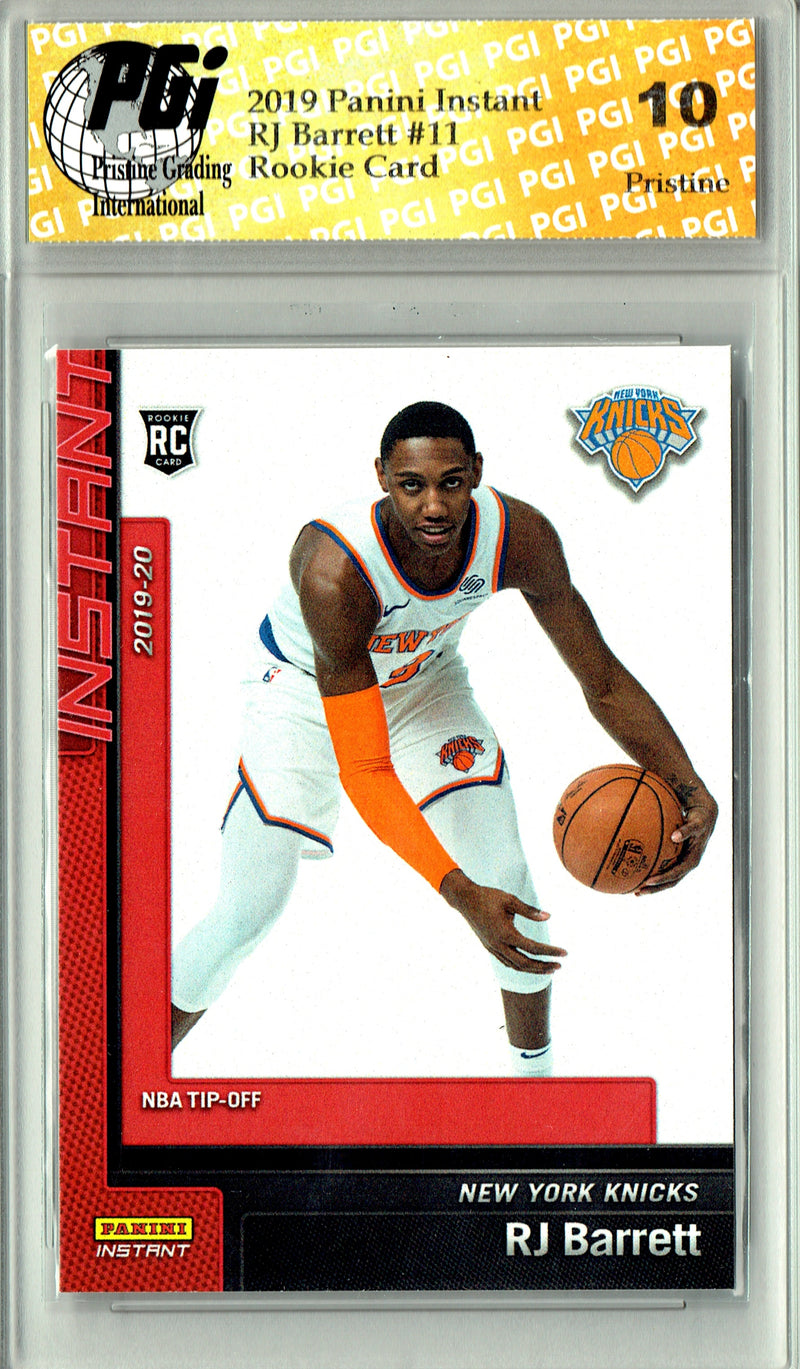 RJ Barrett 2019 Panini Instant #11 Tip-Off PRISTINE Rookie Card PGI 10