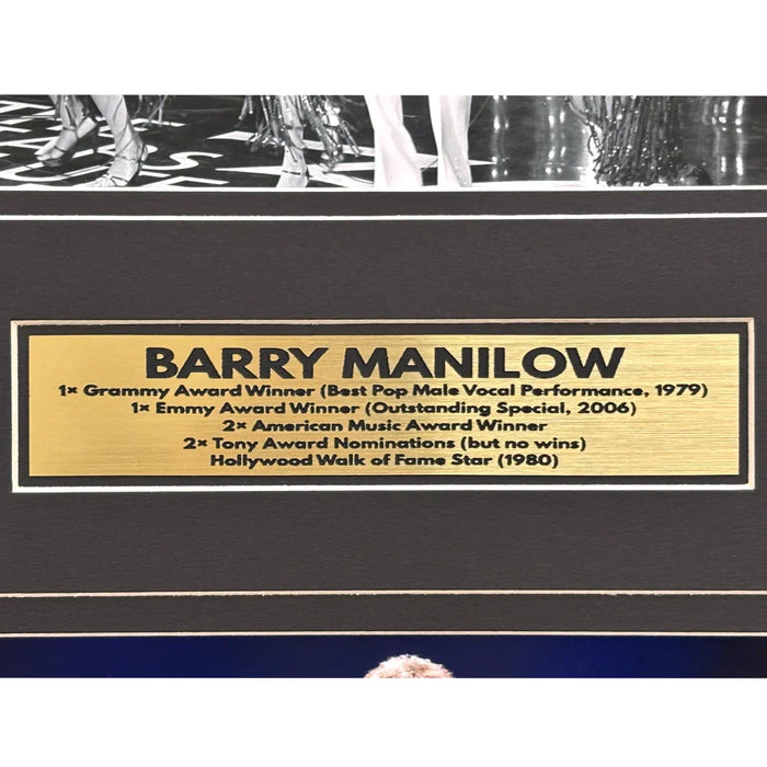 Barry Manilow Autographed 8x10 Photo JSA Framed Music Singer Signed