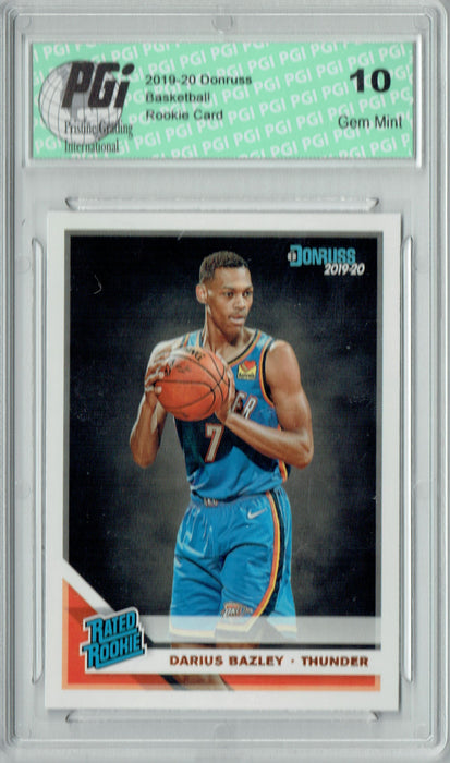 Darius Bazley 2019 Donruss Basketball #249 Gem Mint Rookie Card PGI 10