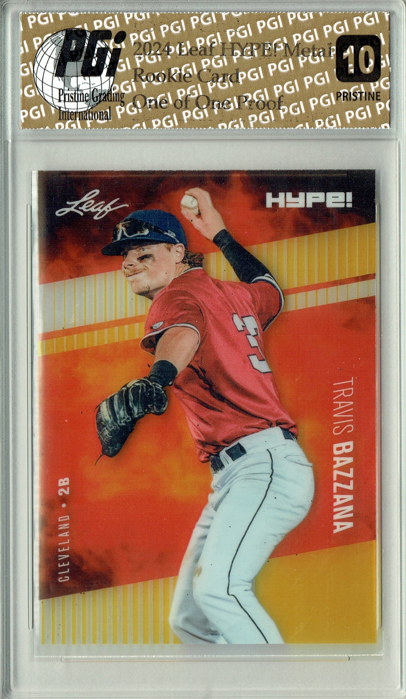Travis Bazzana 2024 Leaf HYPE! Metal #HM-17 Gold 1/1 Proof Rookie Card PGI 10