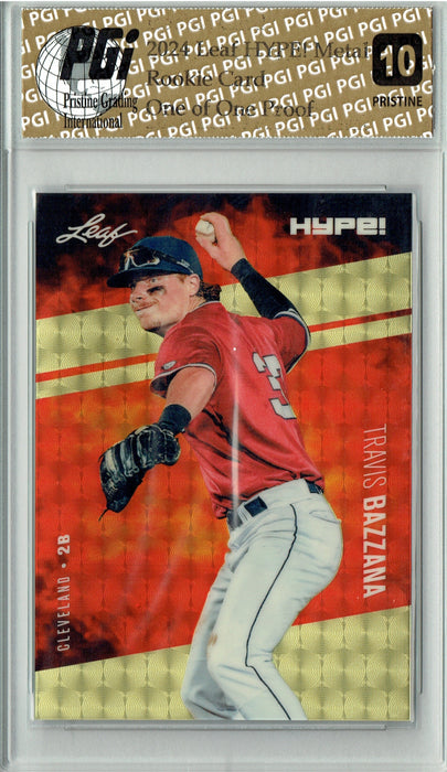Travis Bazzana 2024 Leaf HYPE Metal HM17 Gold Superfractor Proof 1/1 Rookie Card