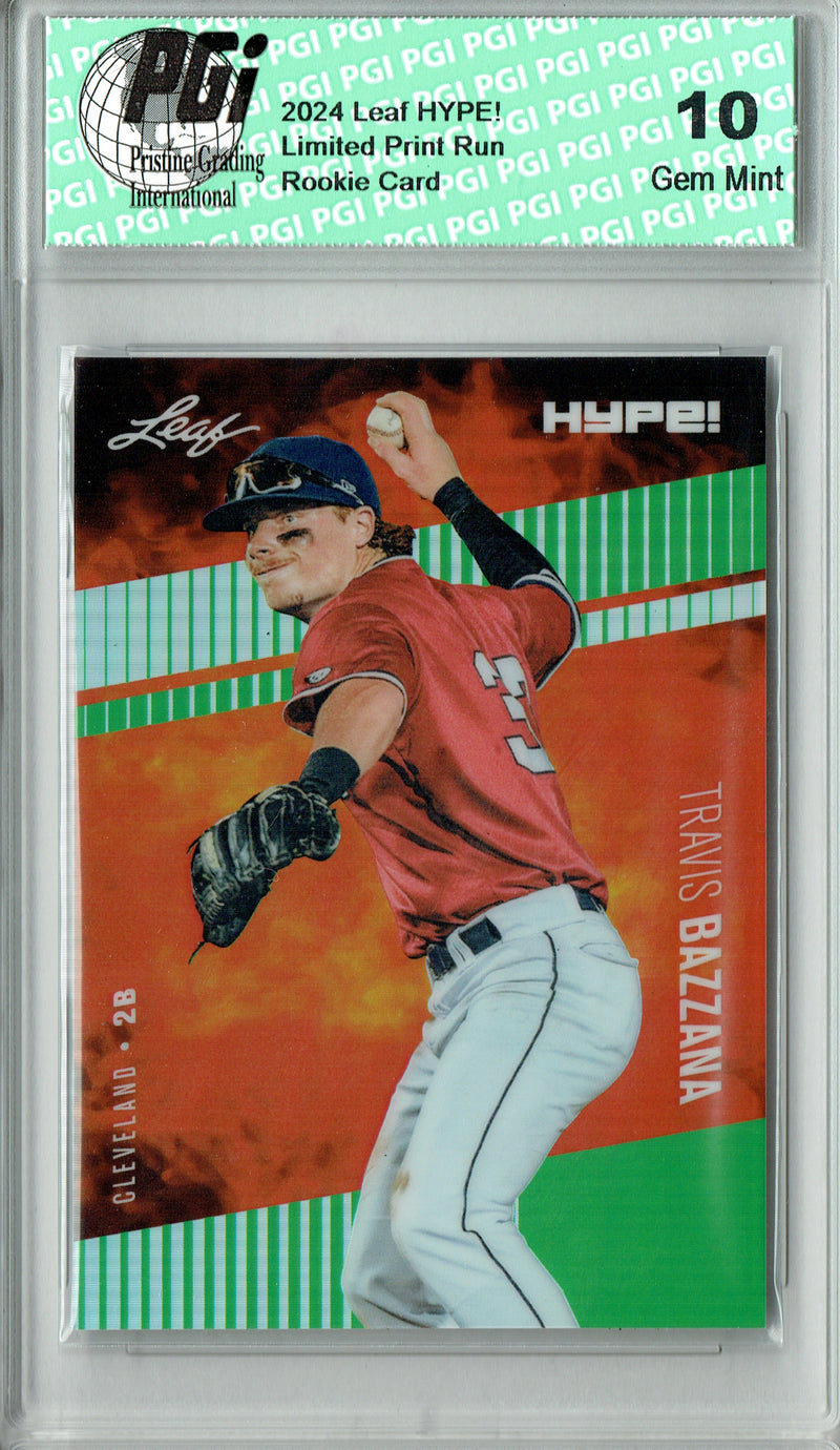 Travis Bazzana 2024 Leaf HYPE! Metal #HM-17 Green Only 5 Made Rookie Card PGI 10