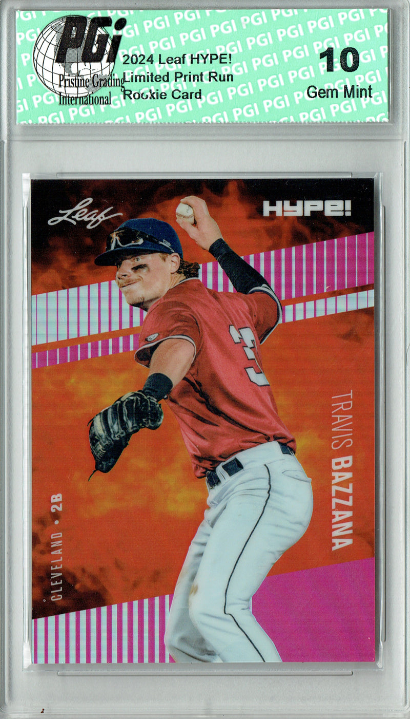 Travis Bazzana 2024 Leaf HYPE! Metal #HM-17 Pink Only 10 Made Rookie Card PGI 10